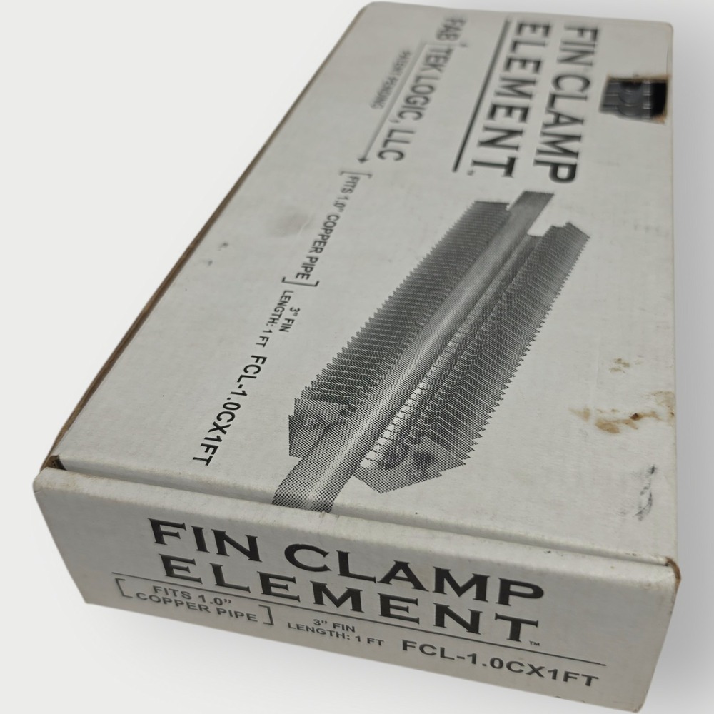 Fin Clamp Baseboard Element for 1 in. Copper Baseboard 2 ft. Piping Section Tube - Picture 3 of 5